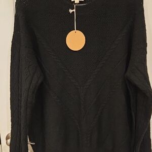BiBi Elegant Black Crew Neck Sweater